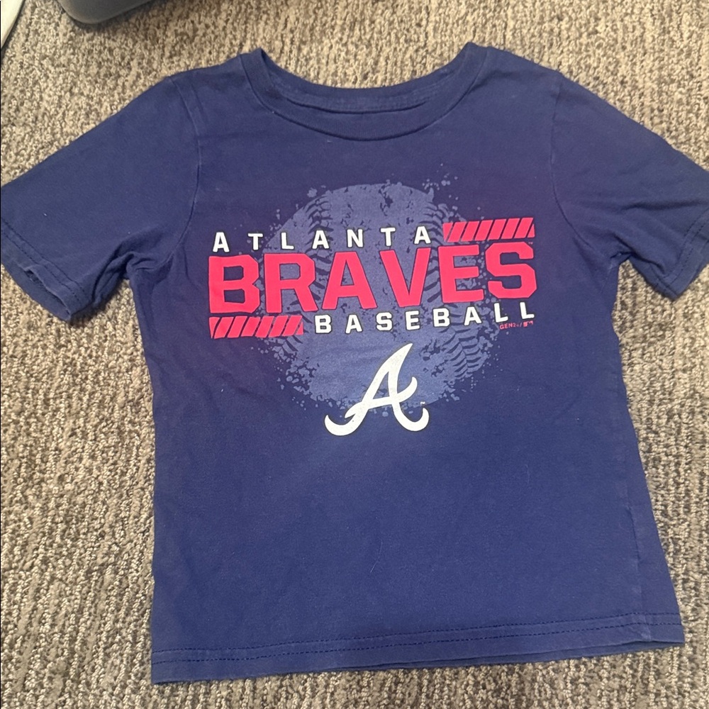 Genuine Merchandise Atlanta Braves Kids Tee - Blue and Red